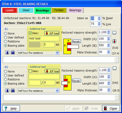 Additional loads on bearing