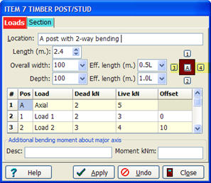 Two way bending on posts