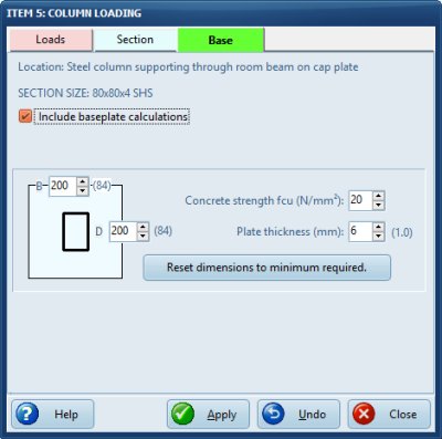 Column baseplate page